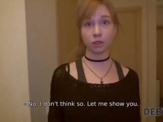 Debt4k&period; Alice Klay gets fucked by stranger because she took out a loan for iPhone