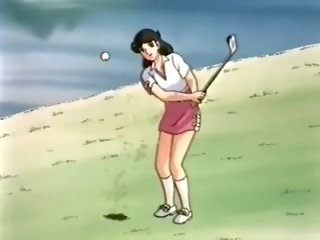 Hentai sweetie bevágta kutyaszerű stílus tovább a golf mező