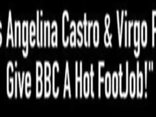Bbws angelina castro & virgo peridot daj bbc a smashing footjob&excl;