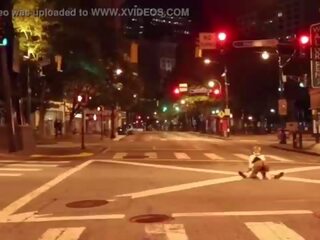 Clown gets johnson sucked in middle of the street