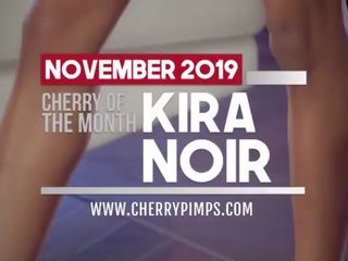 Classy Ebony babe Kira Noir Enjoys Solo Fingering Her Tight Pussy