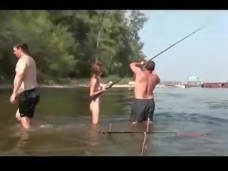 Nahý fishing s velmi pěkný ruský dospívající elena