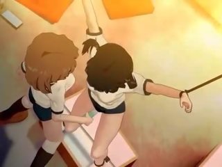 Tied up anime anime feature gets cunt vibed hard