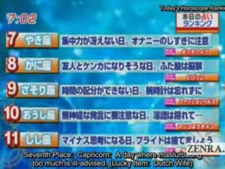 Subtitled japonsko správy televízie šou horoscope prekvapenie fajčenie