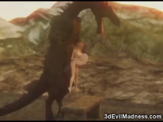 3d elfas jaunas moteris sugriautas iki dragons!
