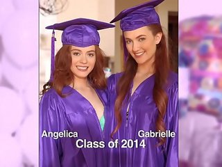 Vajzat i harxhuar e egër - suprizë graduation festë për adoleshencë përfundon me lezbike seks