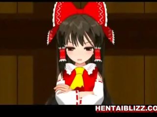 Δέσιμο 3d hentai χαρακτηριστικό παίρνει σαντιγί και κώλος ένεση με ένα κλύσμα