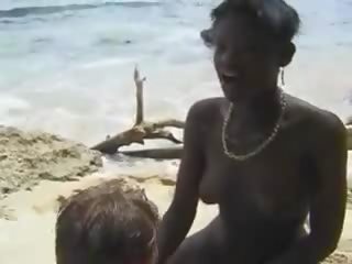 Chlupatý afričan kotě souložit euro lad v the pláž