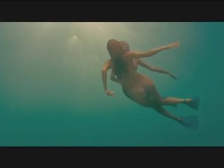 Kelly Brook Bares Awesome T&A For Some Underwater Lesbo Process