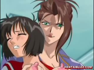 Jepang hentai lady gets squeezed and clamp her susu