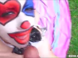 Hard fucking a erotic clown along the way