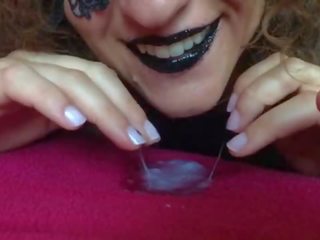 Black lips cum in my mouth latex gloves spit SlowMo <span class=duration>- 11 min</span>